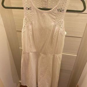 White summer dress with flare